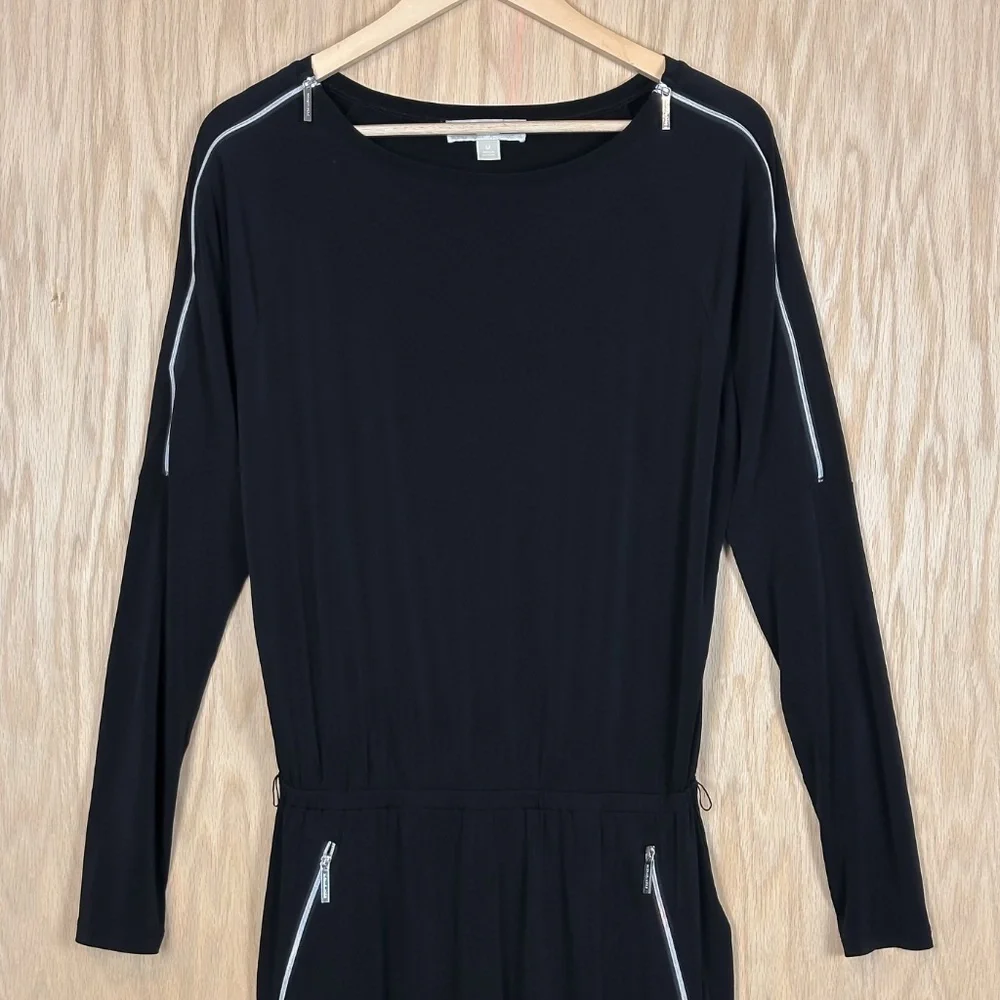 Michael Kors Black Zipper Jumpsuit